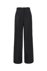 Black triacetate blend pant -  | Wise