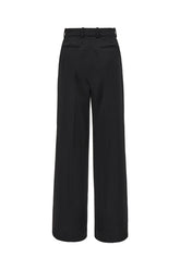 Black triacetate blend pant -  | Wise