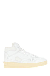 White leather and mesh sneakers -  | Wise