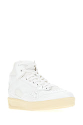 White leather and mesh sneakers -  | Wise