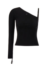 Black stretch viscose top -  | Wise