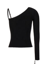 Top in viscosa stretch nera -  | Wise