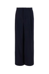 Midnight blue viscose blend pants -  | Wise