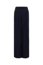 Pantalone in misto viscosa blu notte -  | Wise