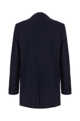 Giacca oversize in lana blu notte -  | Wise