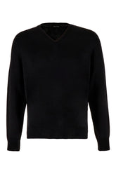 Maglione in misto seta nera -  | Wise