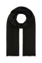 Black wool blend scarf -  | Wise