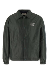 Bottle green polyester jacket -  | Wise