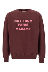 Burgundy cotton sweatshirt -  | Wise