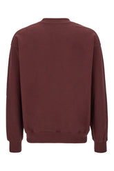 Burgundy cotton sweatshirt -  | Wise