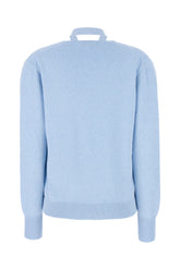 Cardigan in misto lana stretch azzurro pastello -  | Wise