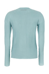 Top in misto seta stretch azzurro pastello -  | Wise