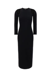 Black stretch viscose dress -  | Wise