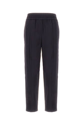 Midnight blue viscose blend pant -  | Wise