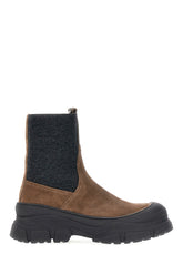 Brown suede ankle boots -  | Wise