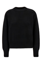 Black wool oversize sweatear -  | Wise