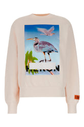 Pastel pink cotton oversize sweatshirt -  | Wise