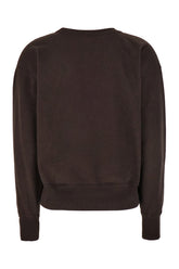 Charcoal cotton blend oversize sweatshirt -  | Wise