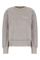 Melange grey cotton blend oversize sweatshirt -  | Wise