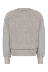 Felpa oversize in misto cotone grigio melangé -  | Wise