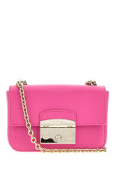 Fuchsia leather mini Metropolis crossbody bag -  | Wise