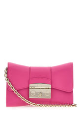 Fuchsia leather mini Metropolis Remix crossbody bag -  | Wise