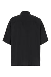 Camicia oversize in popeline nero -  | Wise