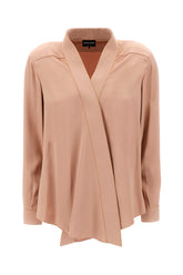 Antiqued pink silk blouse -  | Wise