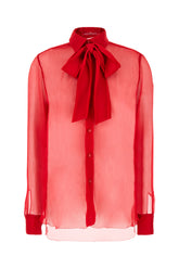 Red silk blouse -  | Wise