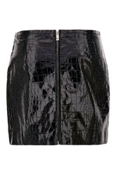 Black leather mini skirt -  | Wise