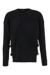 Black wool oversize sweater -  | Wise