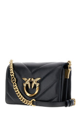 Black nappa leather mini Classic Love crossbody bag -  | Wise