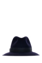 Midnight blue felt Alessandria hat -  | Wise