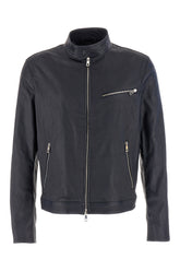 Midnight blue nappa leather K13894 jacket -  | Wise