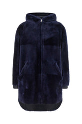 Blue shearling reversible jacket -  | Wise