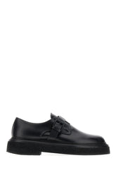 Black leather Monk Strap buckle shoes -  | Wise