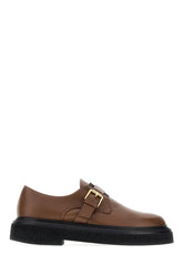 Brown leather Monk Strap buckle shoes -  | Wise