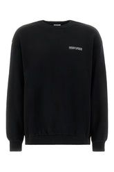 Black cotton oversize sweatshirt -  | Wise