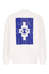 White cotton Poster Eye oversize sweatshirt -  | Wise