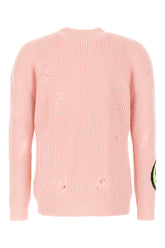 Pastel pink acrylic blend sweater -  | Wise