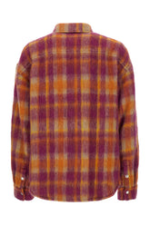 Embroidered wool blend oversize shirt -  | Wise