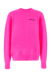 Fluo fuchsia stretch wool sweater -  | Wise