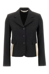 Black polyester blend blazer -  | Wise