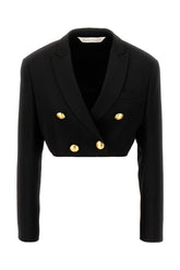 Black polyester blend blazer -  | Wise