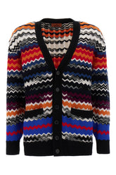 Embroidered stretch wool blend cardigan -  | Wise