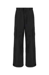 Black nylon cargo pants -  | Wise