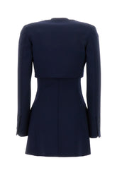 Giacca in misto lana stretch blu navy -  | Wise