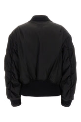 Black nylon padded bomber jacket -  | Wise