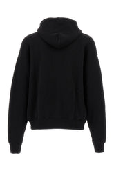 Black cotton oversize sweatshirt -  | Wise