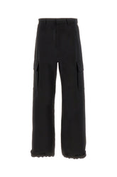 Black polyester cargo pants -  | Wise